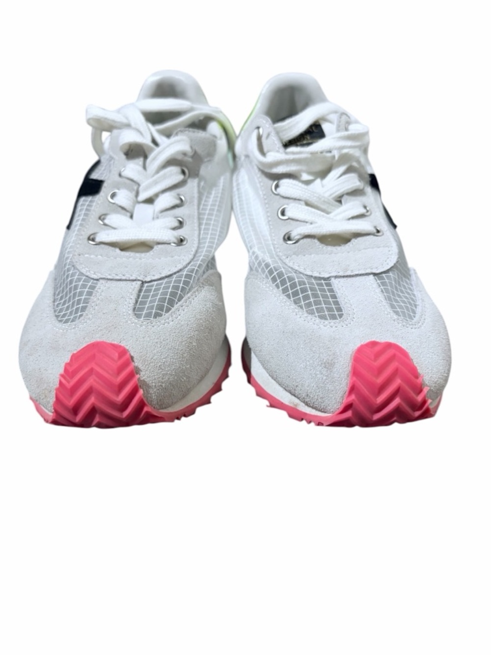 Vintage Havana Shooter 12 Star Sneakers Womens 7.5 White Suede Neon Pink Retro - Picture 2 of 5
